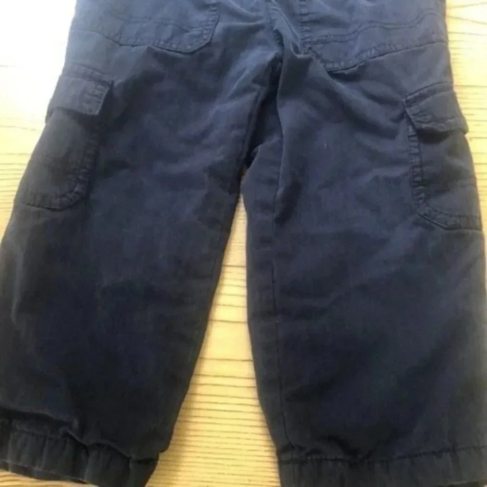 Gymboree‎ 2T Blue Cotton Blend Cargo Pants Toddler Boy Elastic Waist Casual